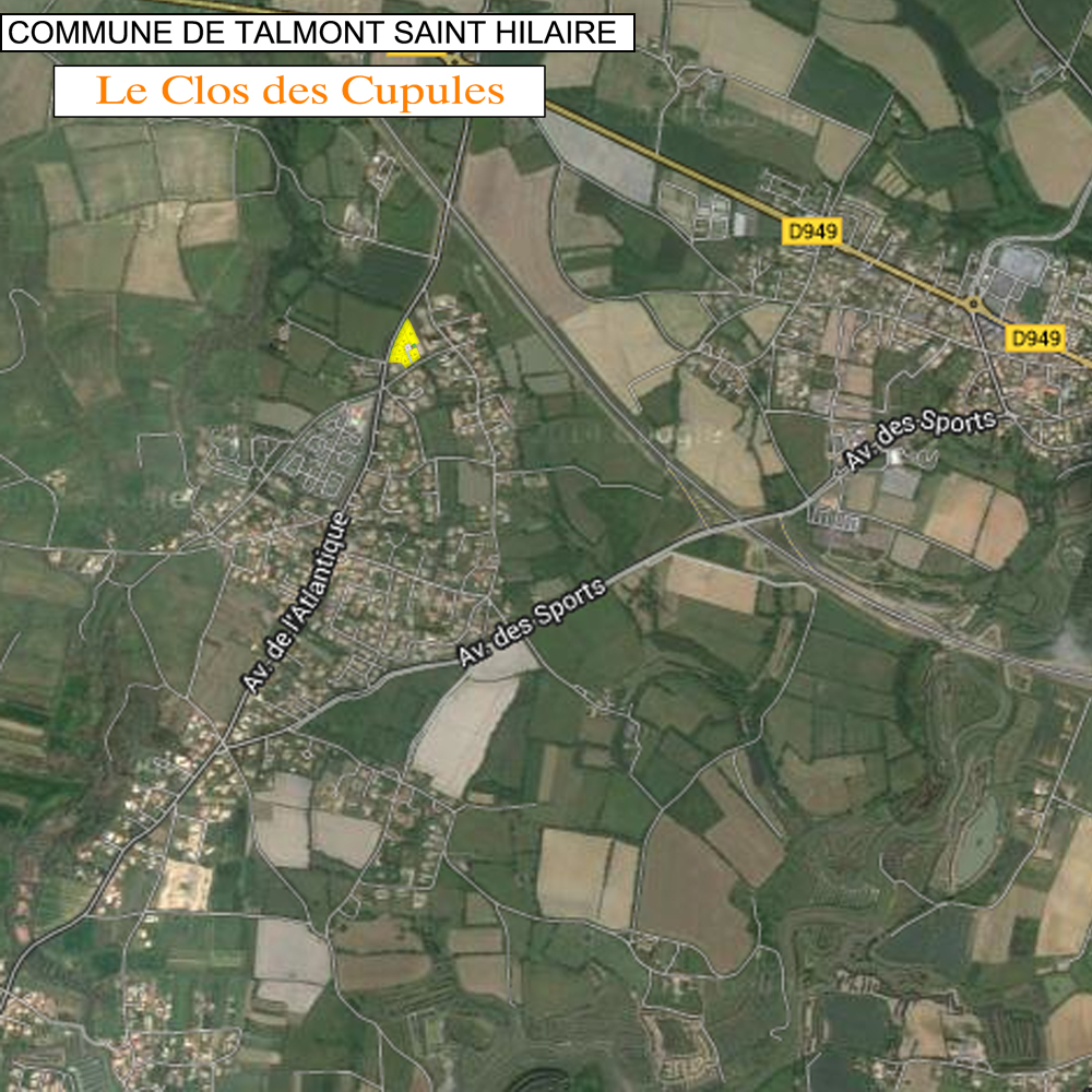 plan de situation Lotissement Le Clos des Cupules
