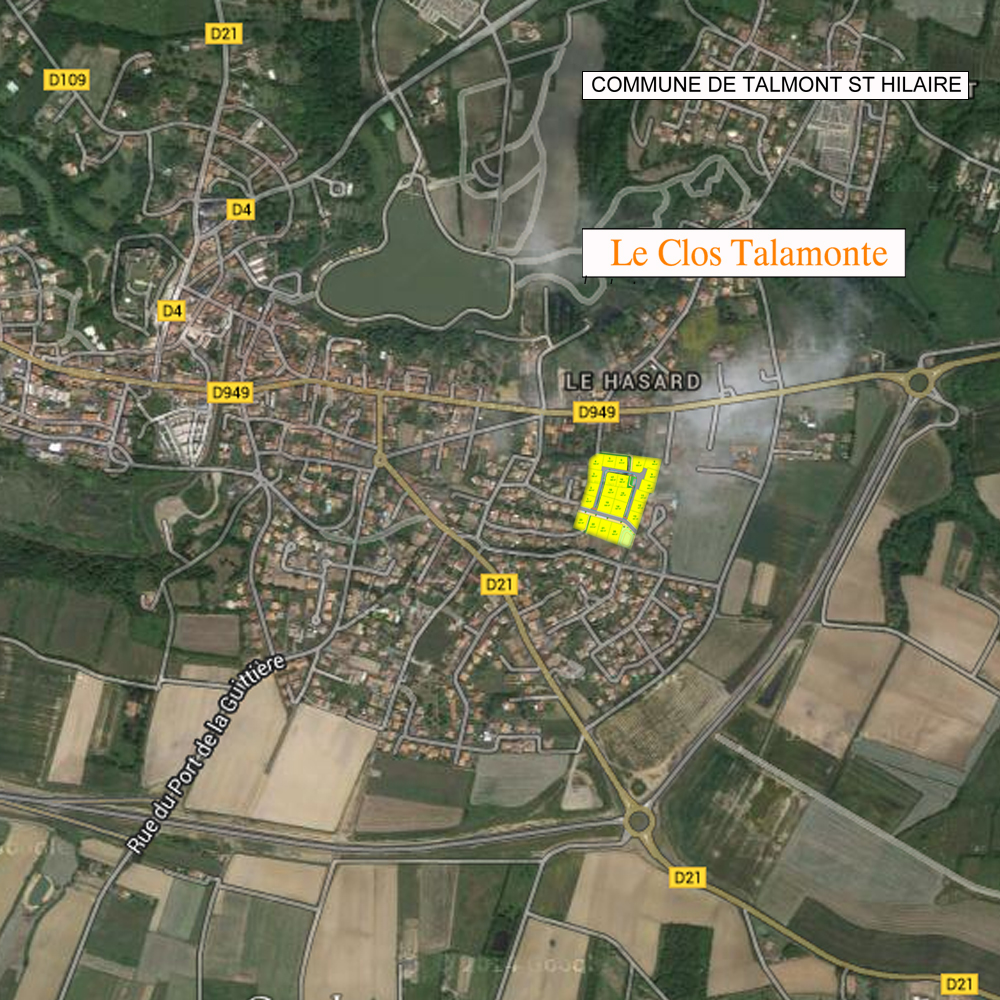 plan de situation Lotissement Le Clos Talamonte