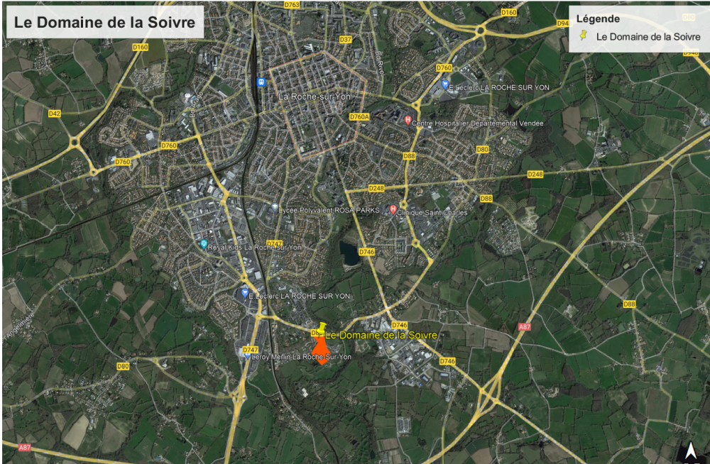 plan de situation Le Domaine de la Soivre