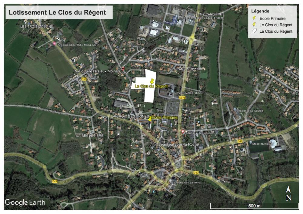 plan de situation Lotissement le clos du Régent