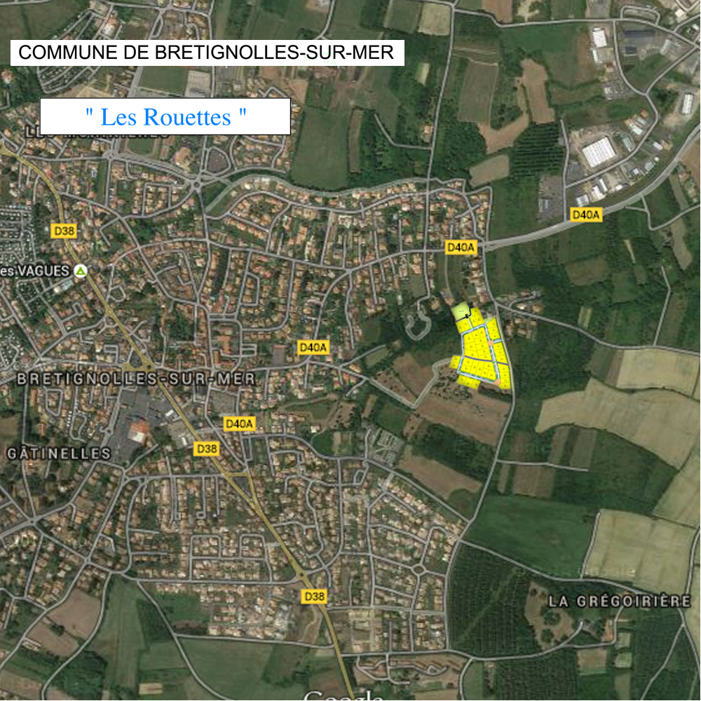 plan de situation Lotissement Les Rouettes