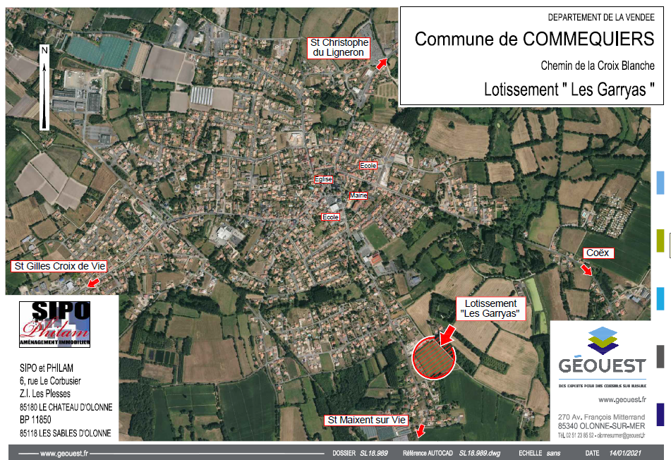 plan de situation Lotissement Les Garryas