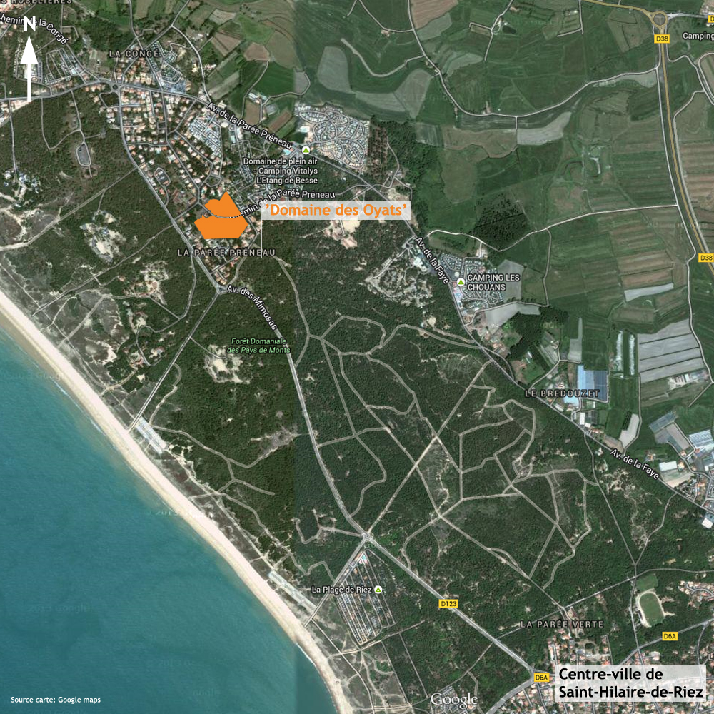 plan de situation Lotissement Le Domaine des Oyats - partie Nord